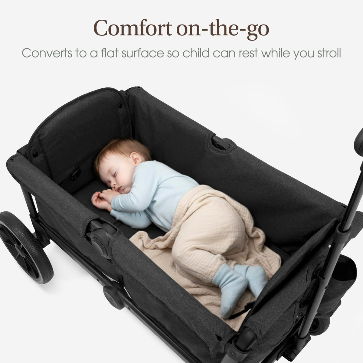 Evolur Trailblazer Wagon Double Stroller All Terrain Wheels For Smooth Outdoor Rides — image 9