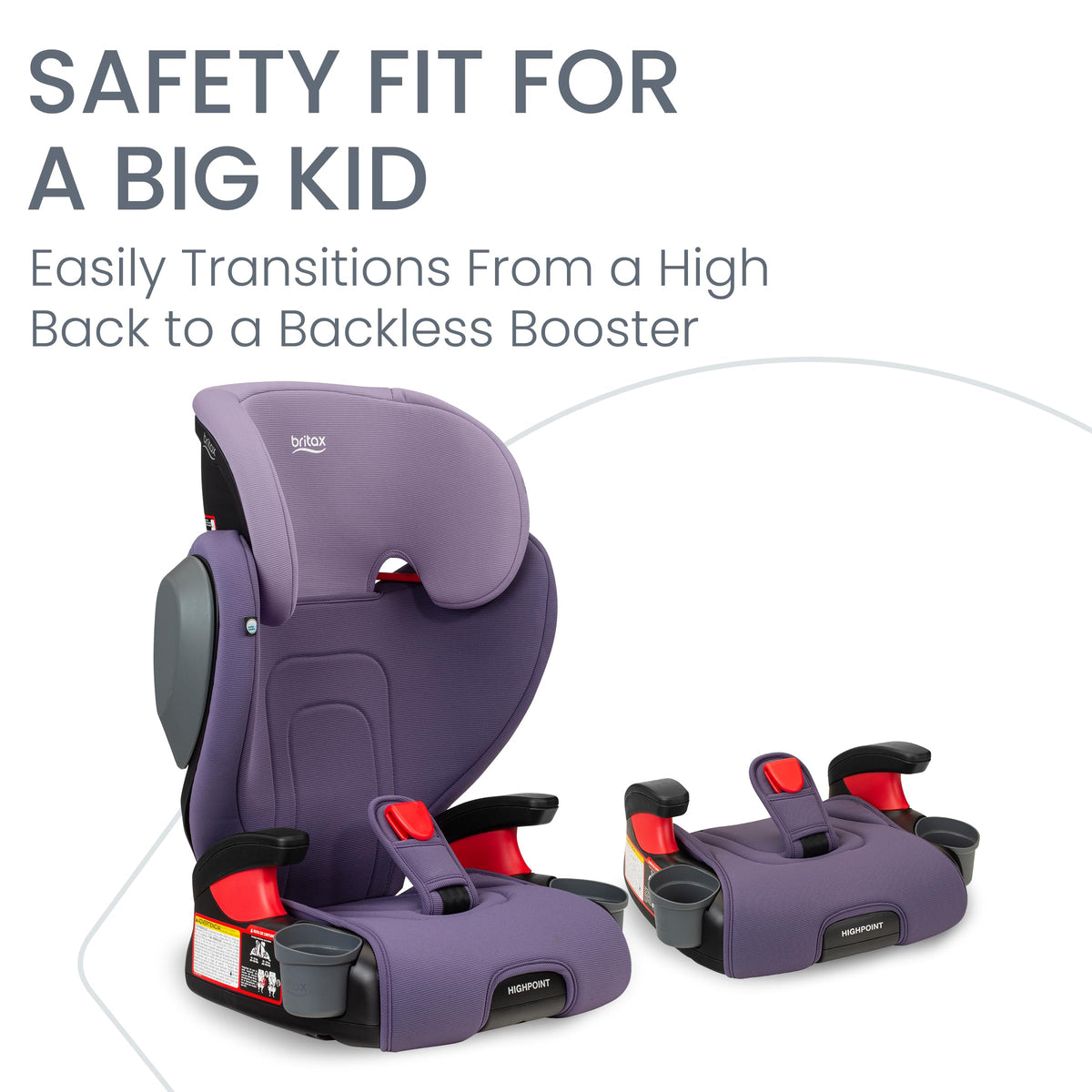 Britax Skyline Belt Positioning Booster Car Seat 2 Stage Design For Growing Kids Dusk Color — image 9