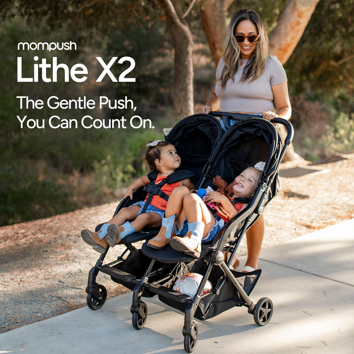 Mompush Lithe Double Stroller Lightweight Side by Side — image 10