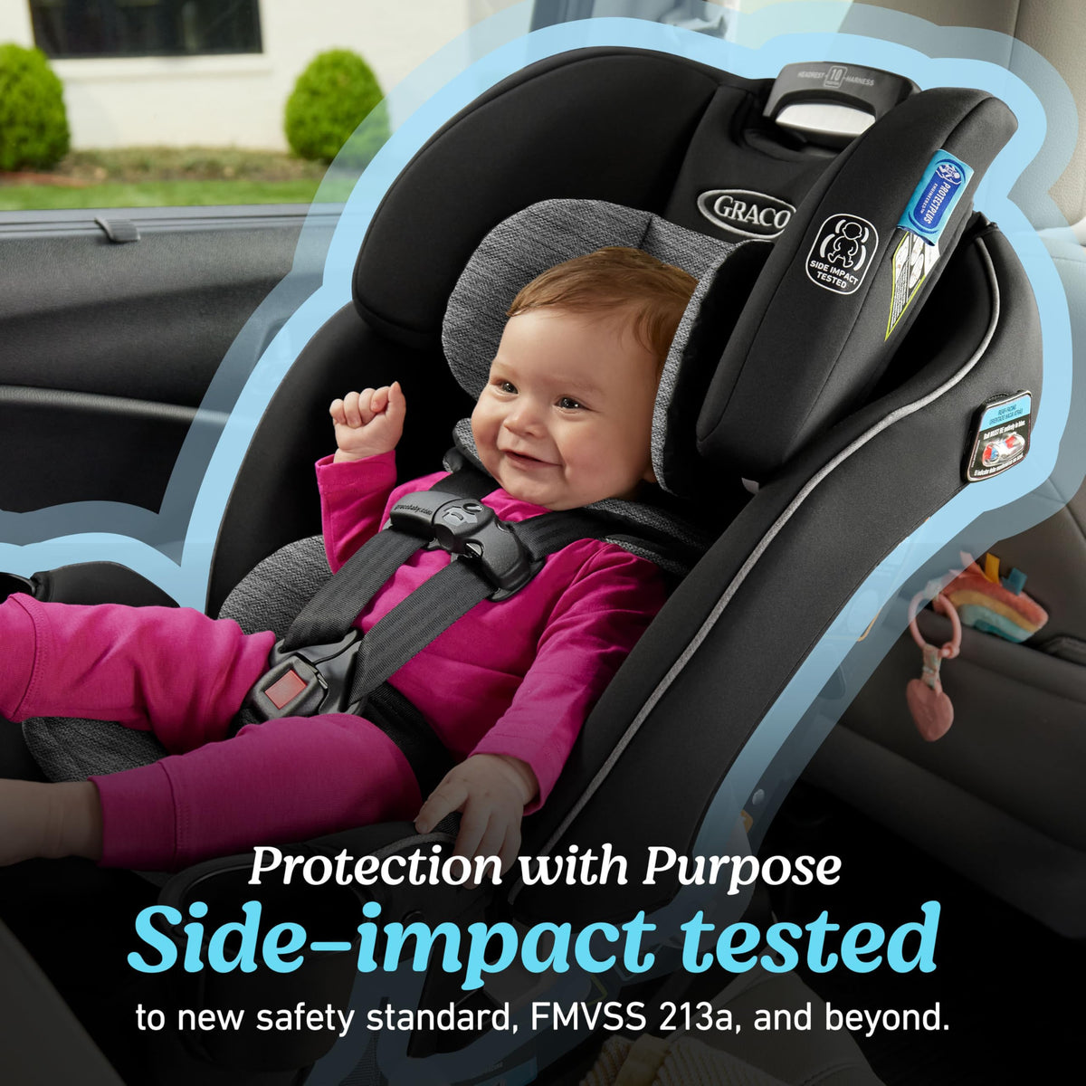 Graco Slimfit 3 In 1 Convertible Car Seat Ultra Space Saving Design For Rear And Forward Facing — image 18