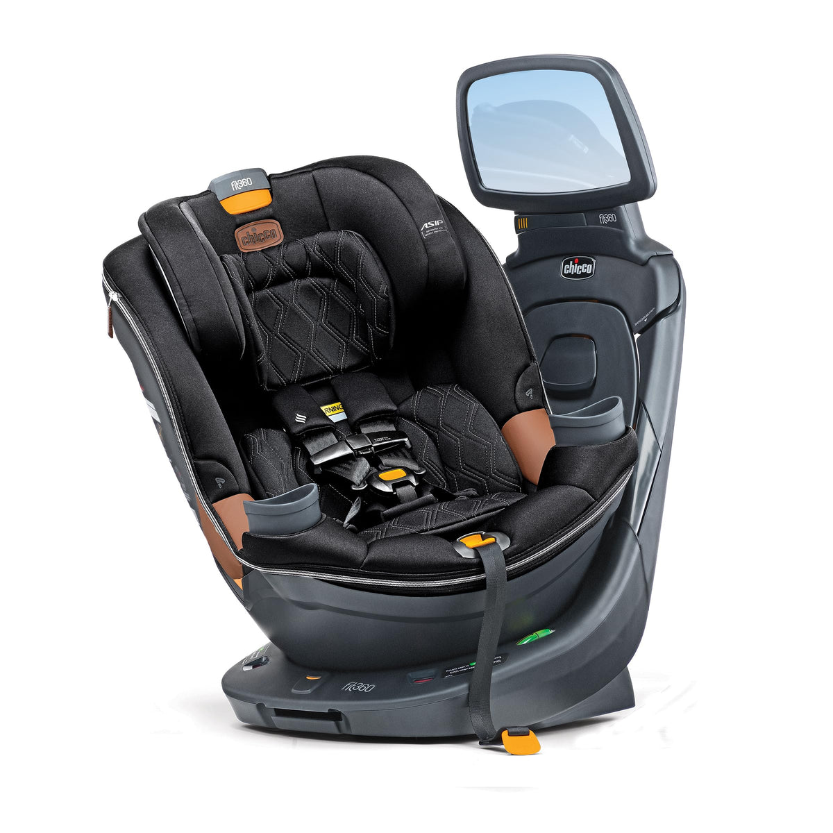 Chicco Fit360 ClearTex Rotating Convertible Car Seat With 360 Degree Rotation And Lever Lock System Obsidian Black — image 7