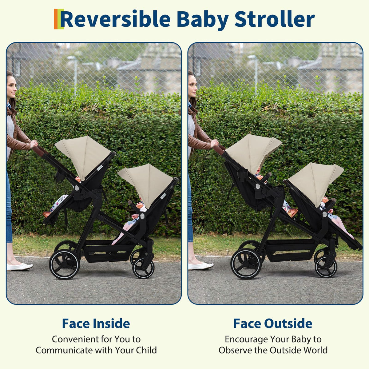 Tandem Double Stroller For Newborn And Toddler Twins Foldable For Easy Travel And Storage — image 30