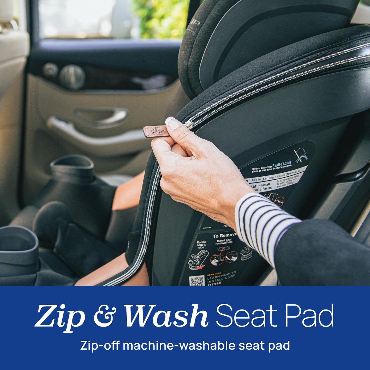 Chicco Fit360 ClearTex Rotating Convertible Car Seat With 360 Degree Rotation And Lever Lock System Obsidian Black — image 19