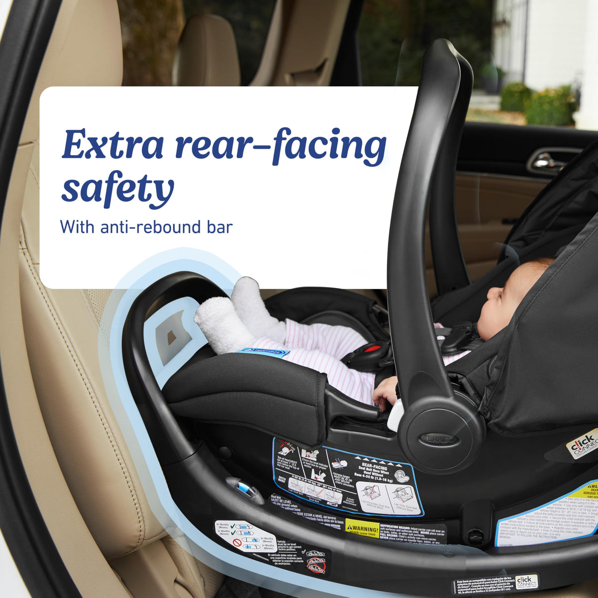 Graco SnugRide SnugFit Infant Car Seat Anti Rebound Bar for Safety — image 31