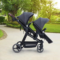 Tandem Double Stroller For Newborn And Toddler Twins Foldable For Easy Travel And Storage thumbnail 36