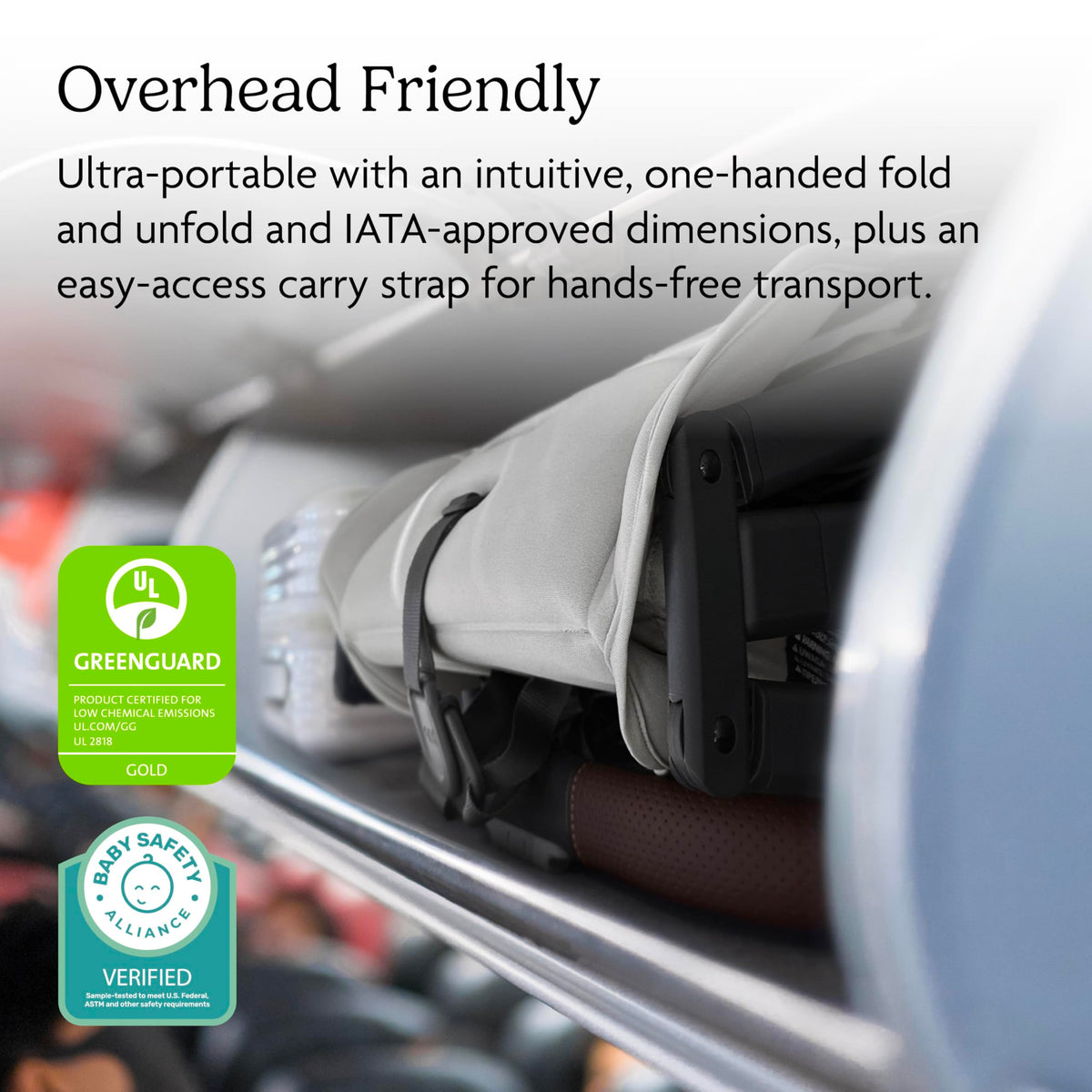 UPPAbaby Minu V3 Travel Stroller Lightweight One Hand Fold For Easy Overhead Travel — image 9