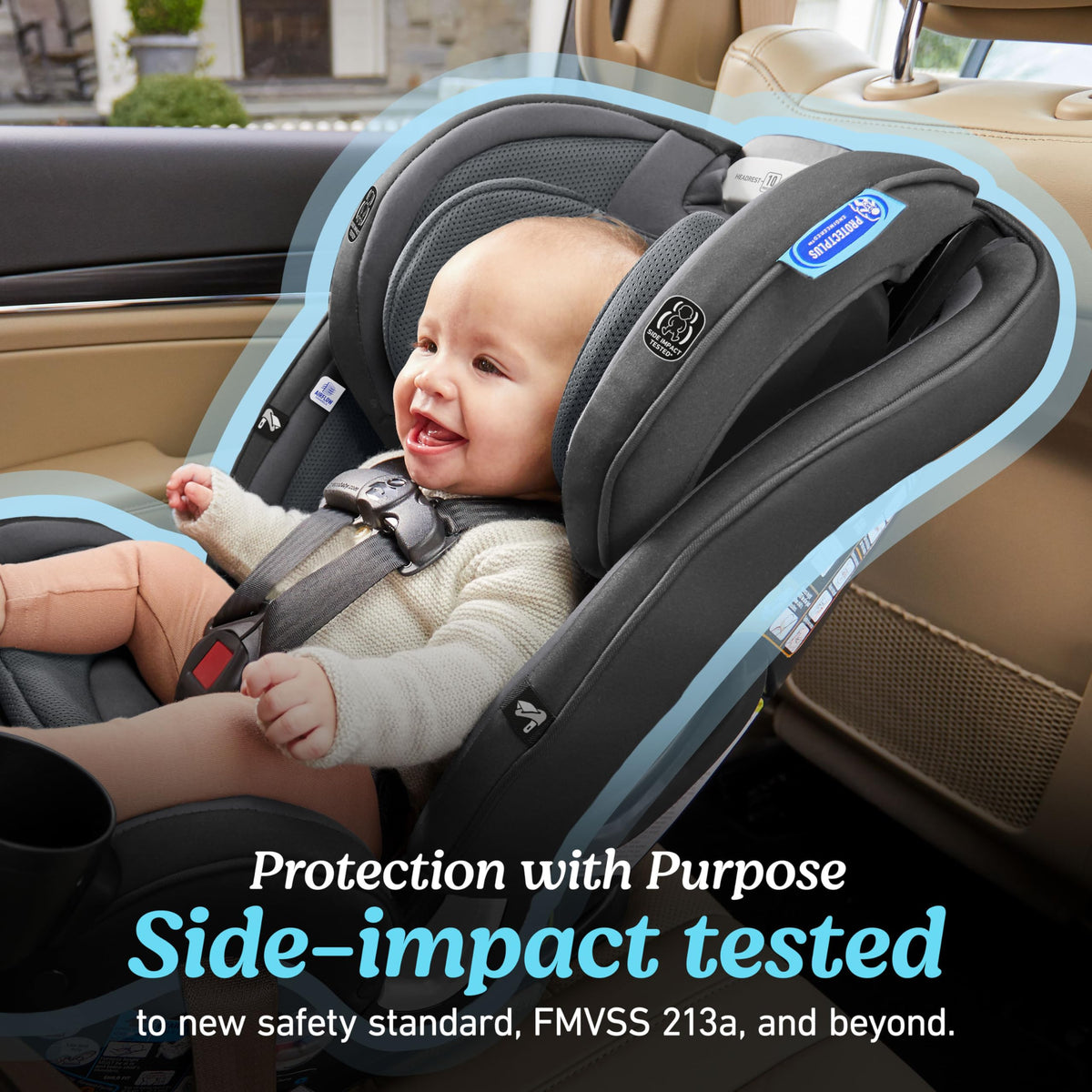 Graco Slimfit 3 In 1 Convertible Car Seat Ultra Space Saving Design For Rear And Forward Facing — image 13