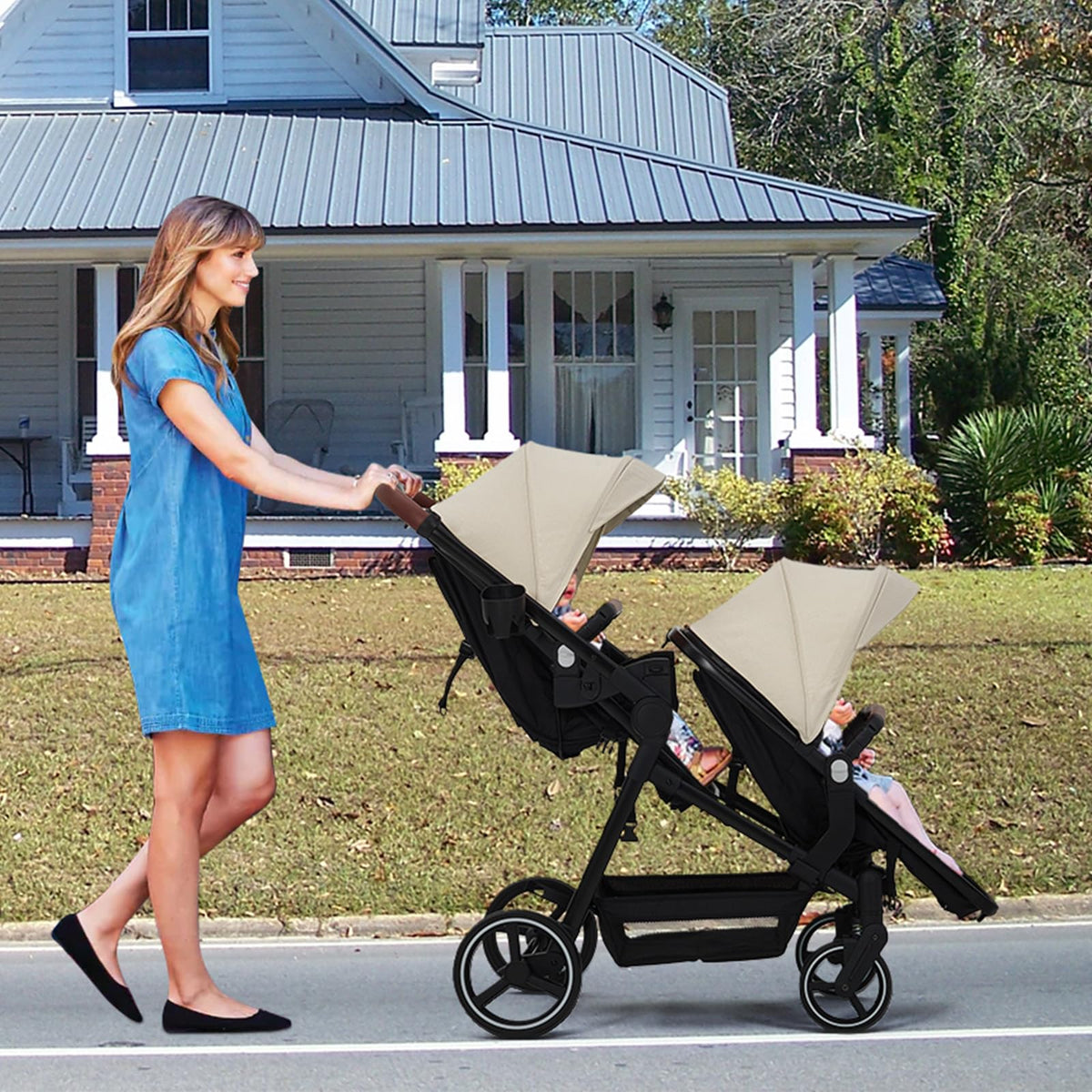 Tandem Stroller For Newborn And Toddler With Reversible Seats — image 34