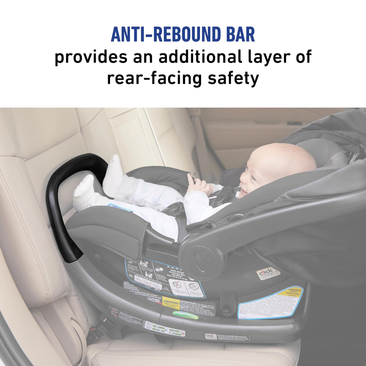 Graco SnugRide SnugFit Infant Car Seat Anti Rebound Bar for Safety — image 21
