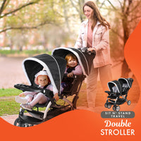 Baby Trend Double Stroller Car Seat Travel System Stormy thumbnail 21