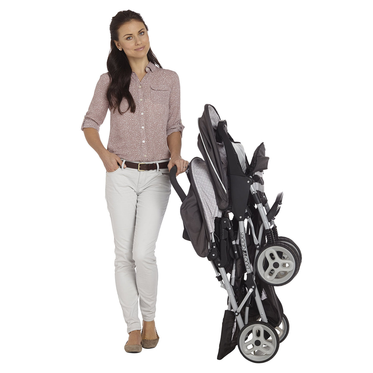 Graco DuoGlider Double Stroller Lightweight Tandem Seating Glacier Color All Day Comfort — image 6