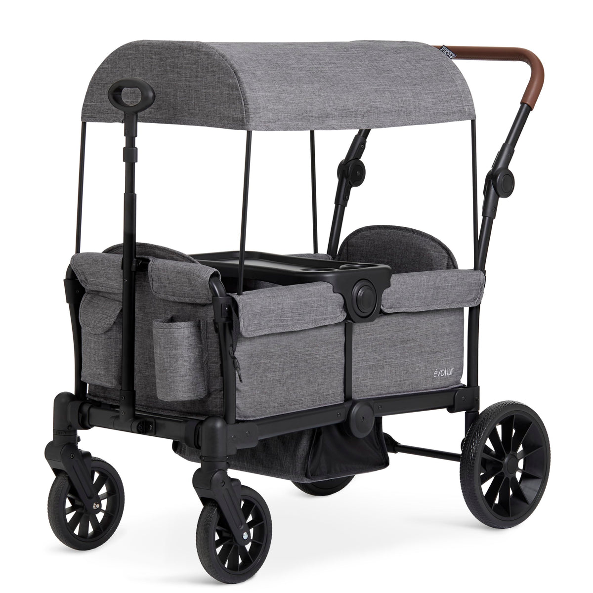 Evolur Trailblazer Wagon Double Stroller All Terrain Wheels For Smooth Outdoor Rides — image 3