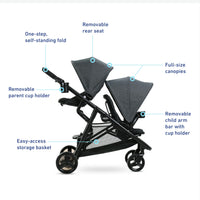 Graco Ready2Grow 2 Point 0 Double Stroller Folds Like a Single for Easy Transport thumbnail 9