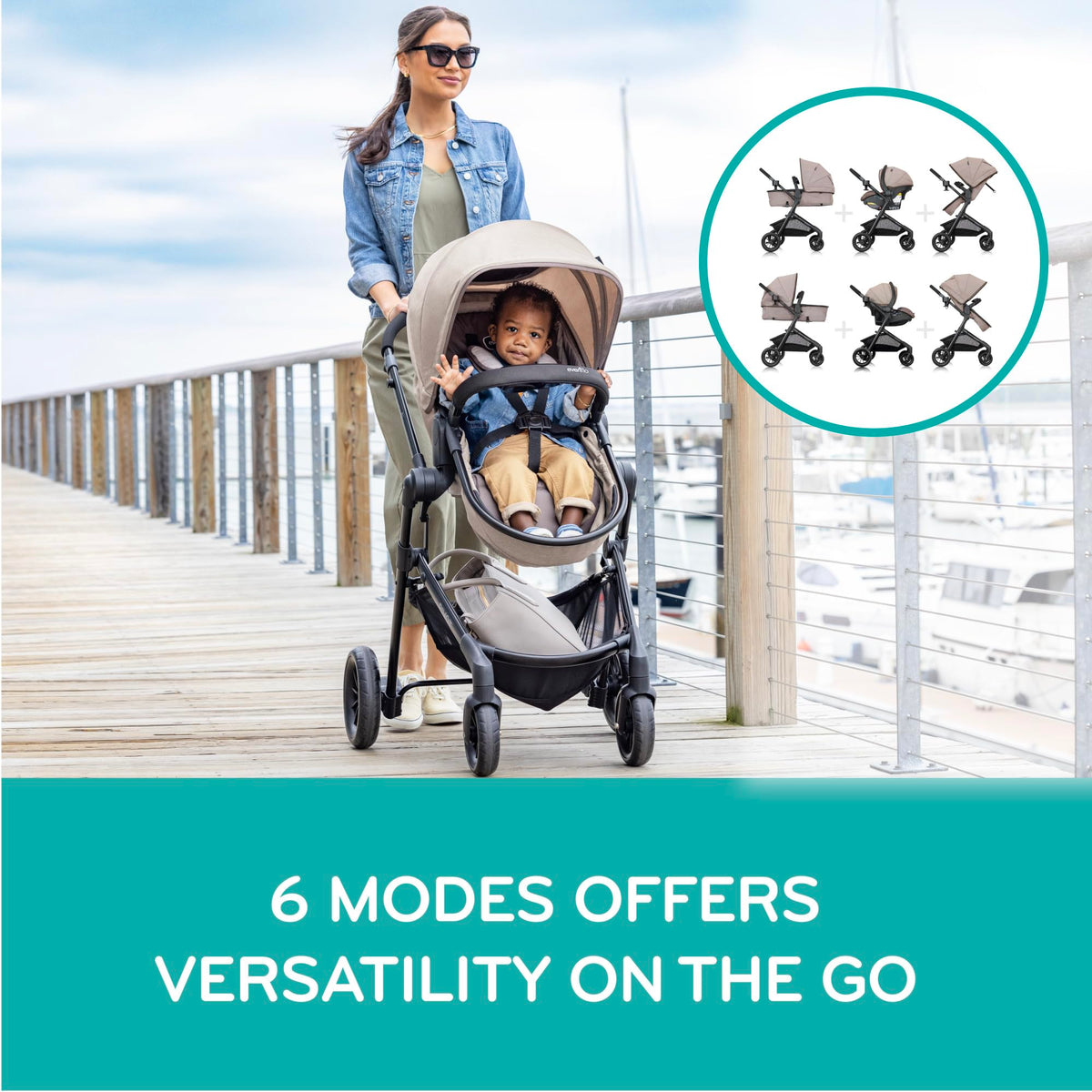 Evenflo Pivot Modular Travel System With LiteMax Infant Car Seat — image 26