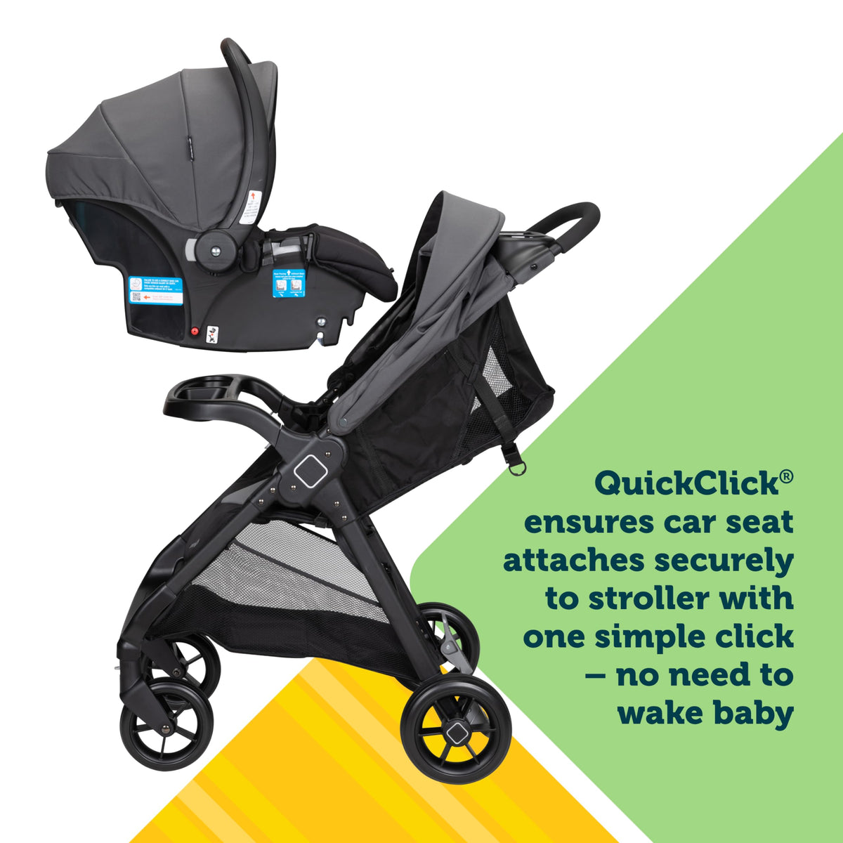Safety 1st Smooth Ride Travel System Stroller With OnBoard FLX Infant Car Seat Easy Install And Large Canopy — image 31