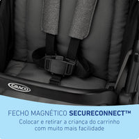 Graco Outpace LX All-Terrain 3-Wheel Stroller Travel System Ready One-Hand Fold In-Seat Suspension thumbnail 4