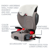 Britax Skyline Belt Positioning Booster Car Seat 2 Stage Design For Growing Kids Dusk Color thumbnail 56