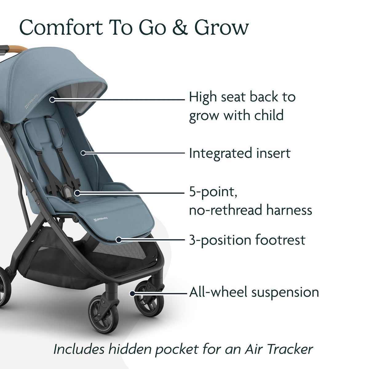 UPPAbaby Minu V3 Travel Stroller Lightweight One Hand Fold For Easy Overhead Travel — image 21
