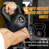 Heavy-Duty Vinyl Kettlebell with Wide Grip & Flat Base