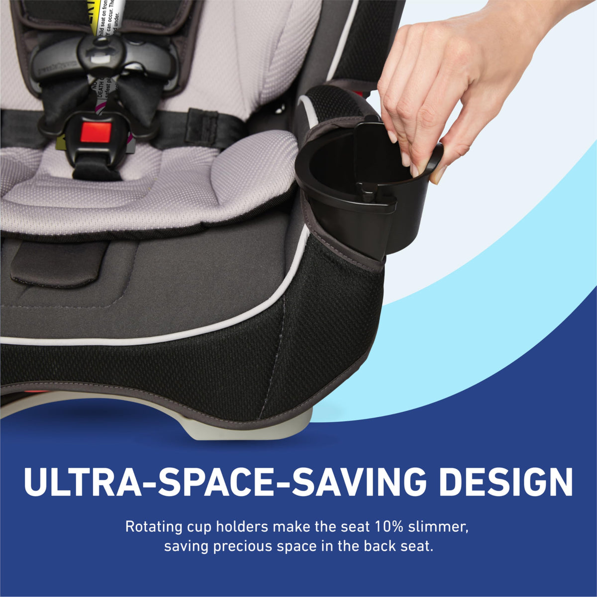 Graco Slimfit 3 In 1 Convertible Car Seat Ultra Space Saving Design For Rear And Forward Facing — image 12