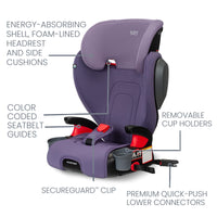 Britax Skyline Belt Positioning Booster Car Seat 2 Stage Design For Growing Kids Dusk Color thumbnail 26
