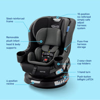 Graco EasyTurn360 2 In 1 Convertible Car Seat 360 Degree Rotation For Easy In And Out thumbnail 7