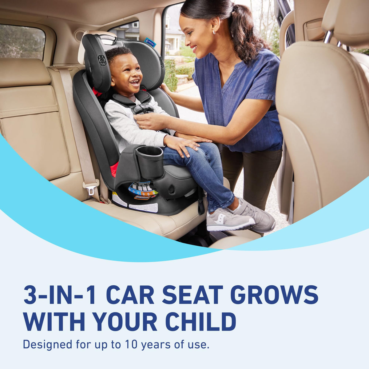 Graco TriRide 3in1 Car Seat Kipling Rear Facing to Booster With Adjustable Headrest — image 24