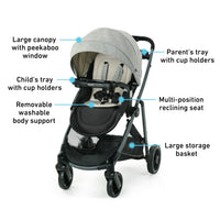 Graco Modes Element Travel System Canter 3In1 Stroller For Infant To Toddler With Car Seat Carrier thumbnail 7