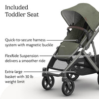 UPPAbaby Vista V3 Convertible Stroller Converts Single To Double thumbnail 38