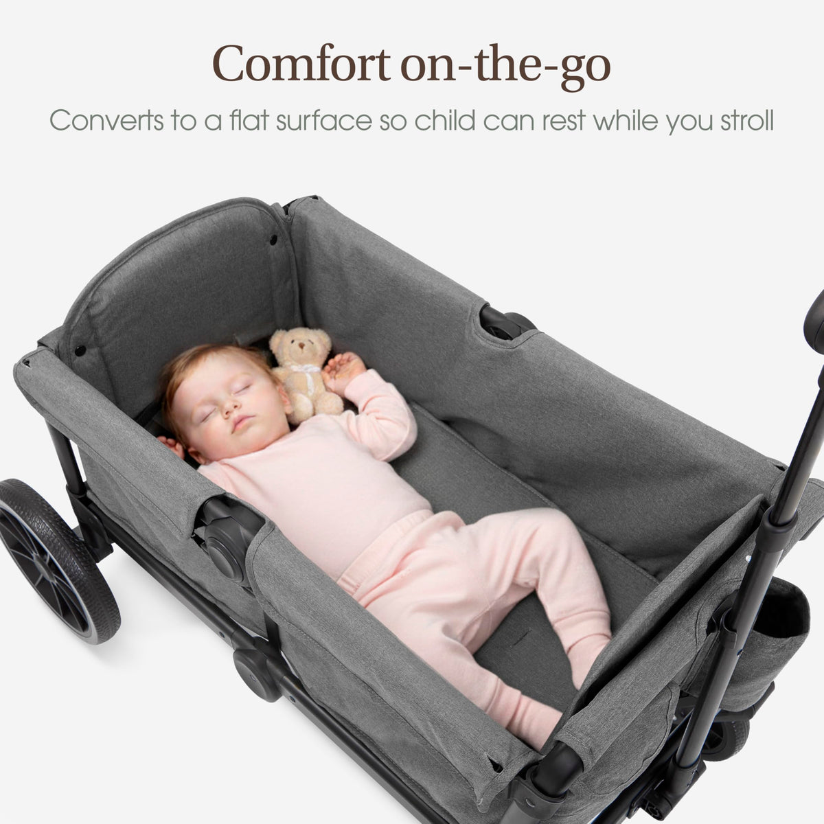 Evolur Trailblazer Wagon Double Stroller All Terrain Wheels For Smooth Outdoor Rides — image 22