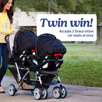 Graco DuoGlider Double Stroller Lightweight Tandem Seating Glacier Color All Day Comfort thumbnail 9
