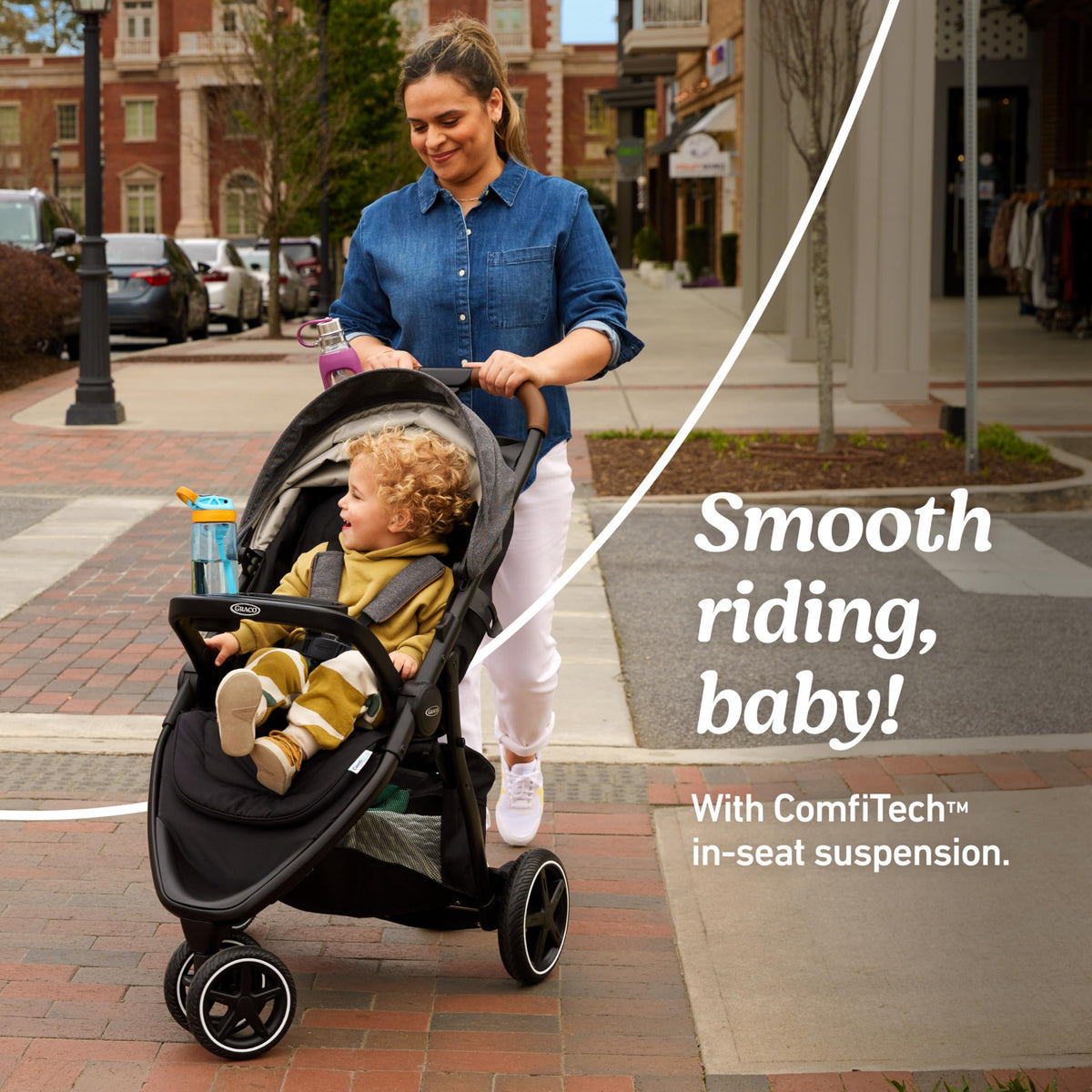 Graco Outpace LX All-Terrain 3-Wheel Stroller Travel System Ready One-Hand Fold In-Seat Suspension — image 16