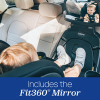 Chicco Fit360 ClearTex Rotating Convertible Car Seat With 360 Degree Rotation And Lever Lock System Obsidian Black thumbnail 30