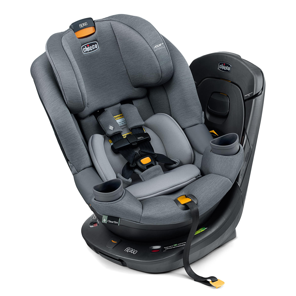 Chicco Fit360 ClearTex Rotating Convertible Car Seat With 360 Degree Rotation And Lever Lock System Obsidian Black — image 6