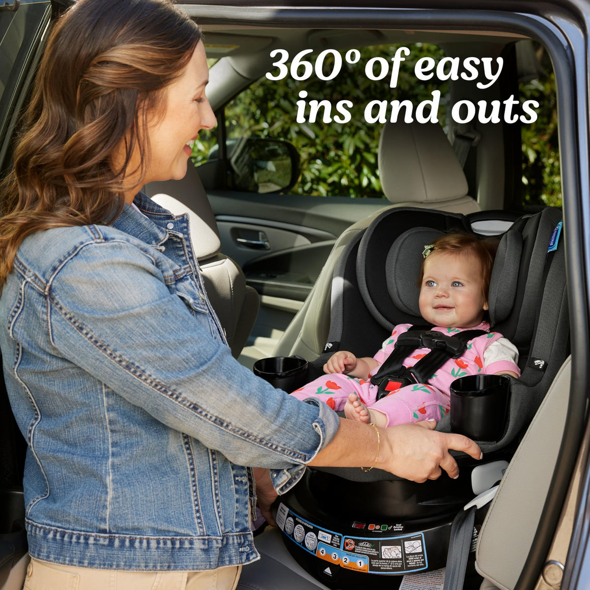 Graco EasyTurn360 2 In 1 Convertible Car Seat 360 Degree Rotation For Easy In And Out — image 5