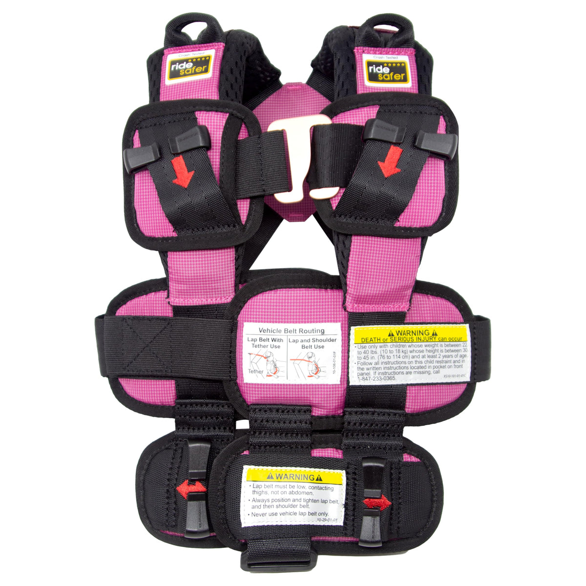 RideSafer Portable Car Seat Small Black Lightweight For Travel And Everyday Child Safety — image 2