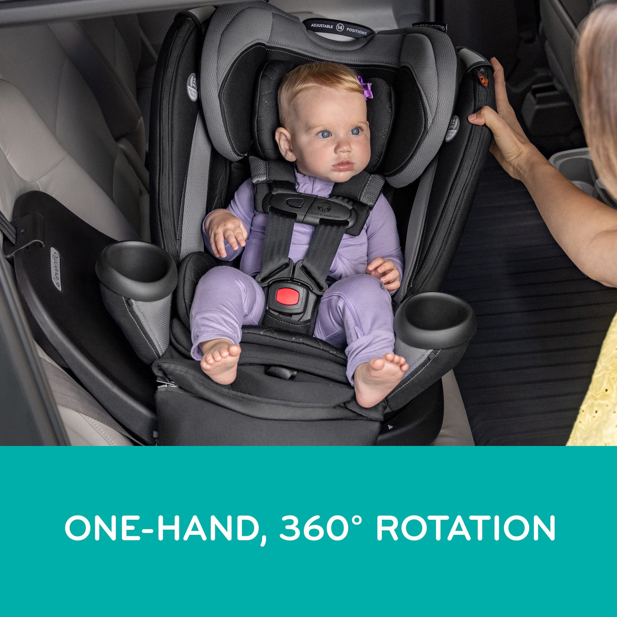 Evenflo Revolve360 Extend Rotational All In One Convertible Car Seat with 360 Degree Rotation and Extended Rear Facing — image 17