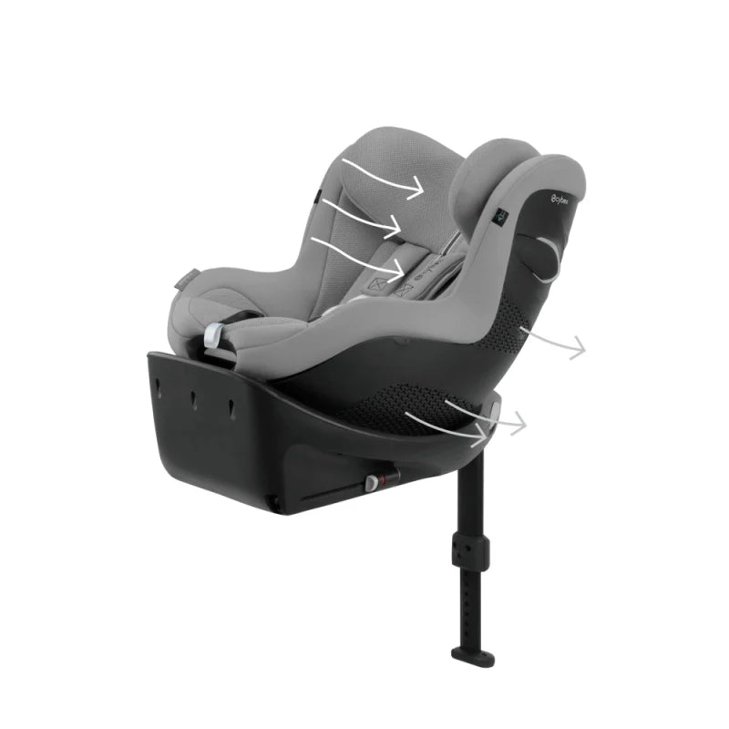 Cybex Sirona Gi Plus 360 i-Size Toddler Car Seat - Stone Grey