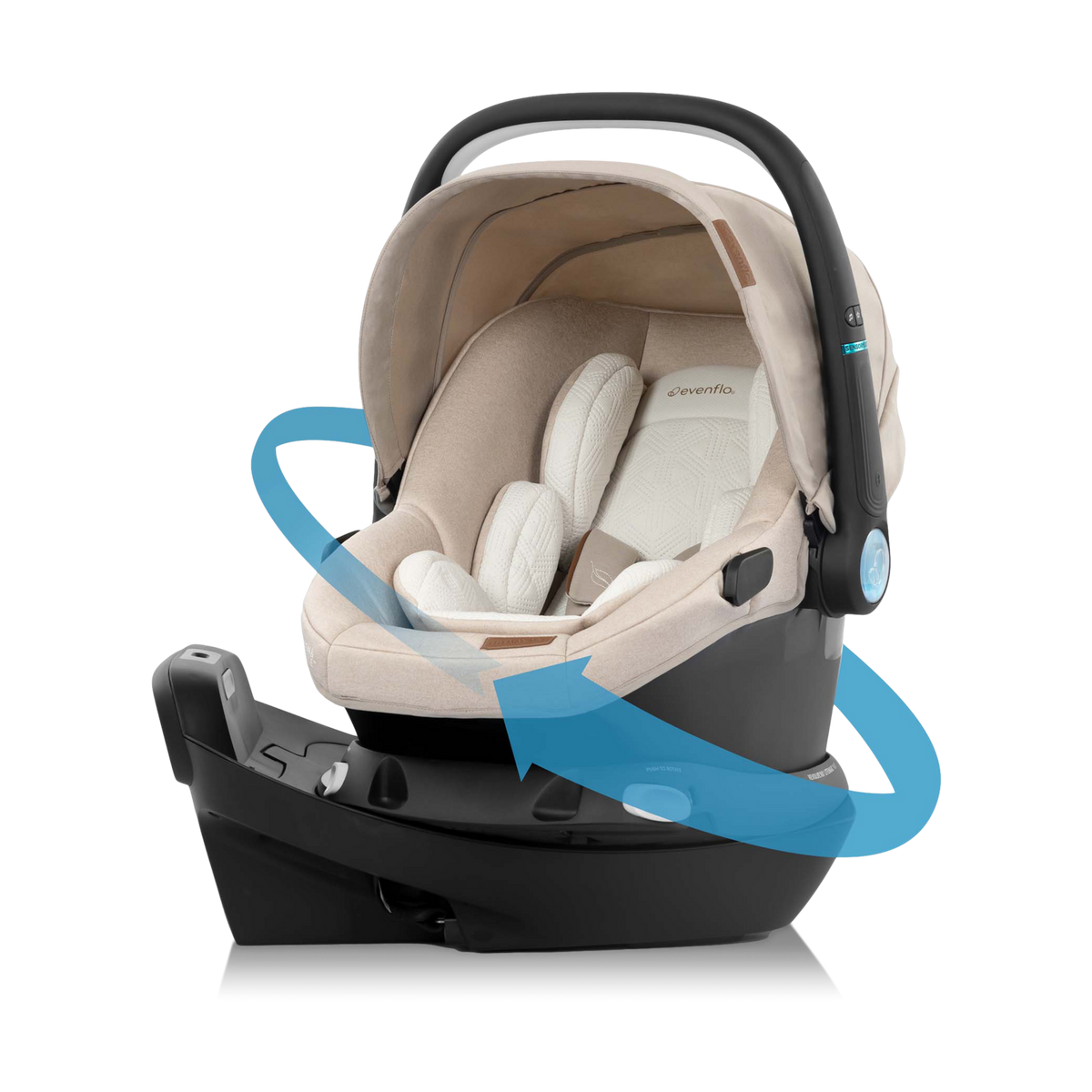 Evenflo Shyft Intuiti+ Travel System Featuring Revolve180 LiteMax NXT With SensorySoothe - Ultra Smooth Maneuverability — image 3