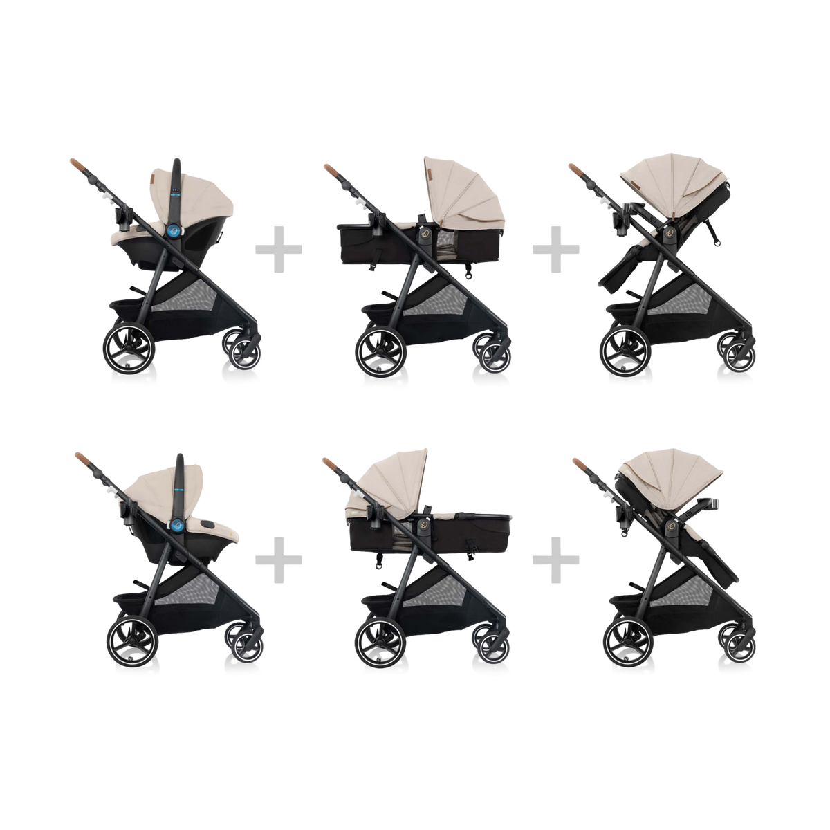 Evenflo Shyft Intuiti+ Travel System Featuring Revolve180 LiteMax NXT With SensorySoothe - Ultra Smooth Maneuverability — image 4