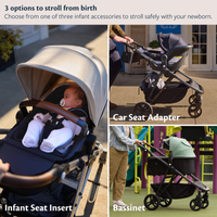 Mockingbird Single Stroller 3.0 - Premium Lie Flat Bassinet And Car Seat Adapter Compatibility thumbnail 2