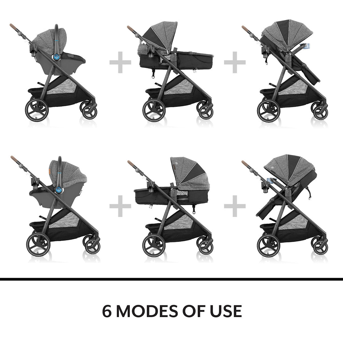Evenflo Shyft Intuiti+ Travel System Featuring Revolve180 LiteMax NXT With SensorySoothe - Ultra Smooth Maneuverability — image 18